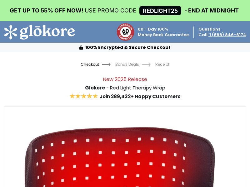 Glokore Red Light Therapy Wrap SS - US