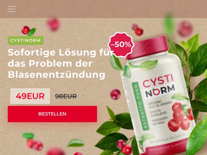 CYSTINORM EU - cystitis