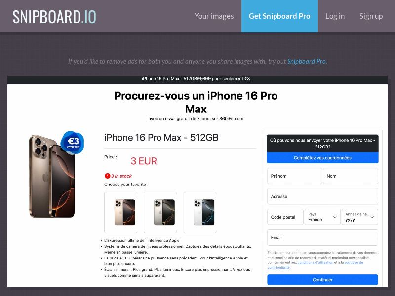 360ifit - iPhone 16 Pro Max FR - CC Submit