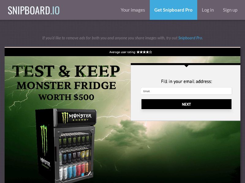ForYouPromo - Test & Keep Monster Fridge CA - SOI
