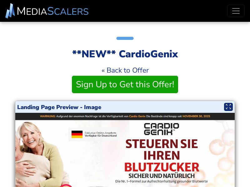 CardioGenix {+Alt-Landers} (Event Tracking) [DE, AT]