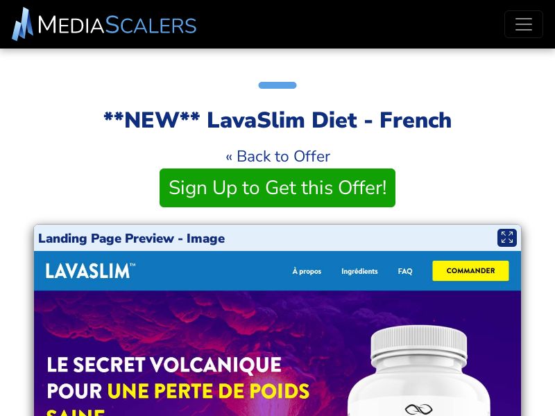 LavaSlim Diet - French {+VSL, TSL} [FR, CA, BE, CH, LU, US, UK]