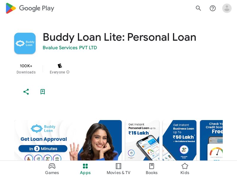 Buddy Loan Lite IN MOBILE APPLICATION OFFER