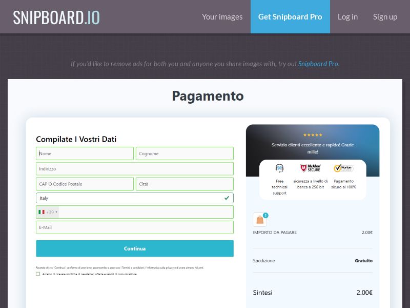 PresentInside - Dynamic (BP) New Design (v1) €2 Fb Pixel + TikTok IT - CC Submit *CUSTOMIZABLE* *PREFILL*