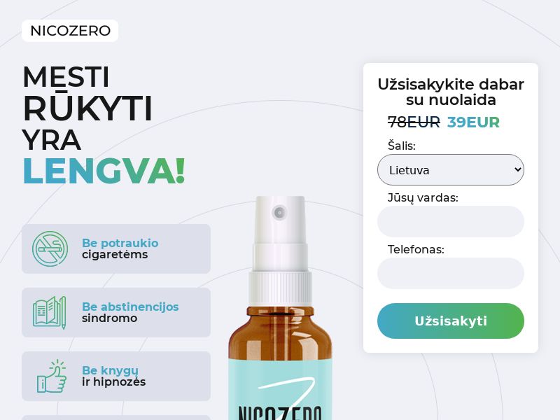 NicoZero LT - treatment for smoking