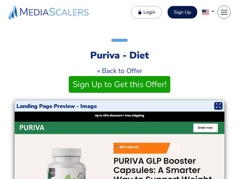 Puriva - Diet {+DTC, Quiz, Alt-Landers} (Event Tracking) [US]