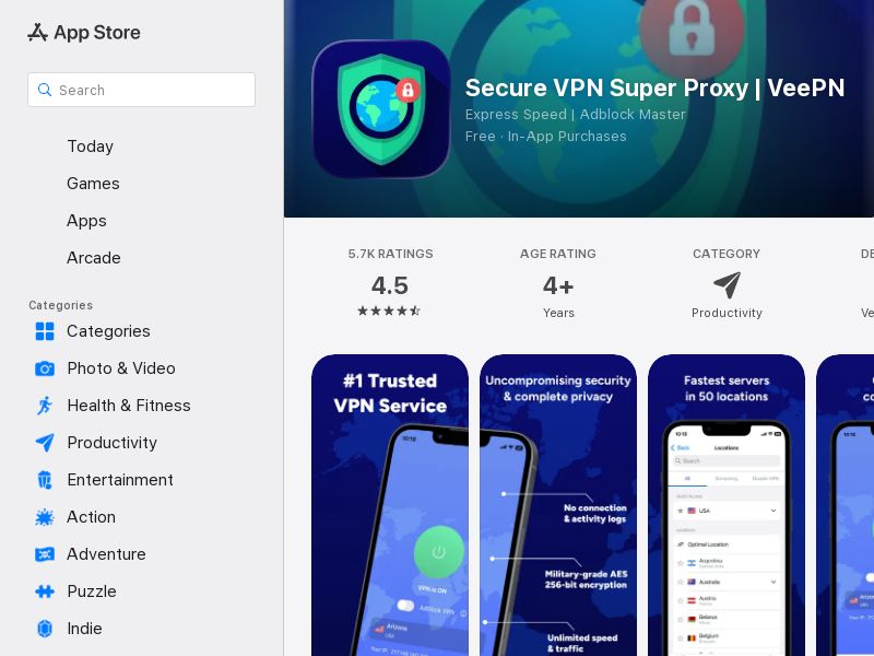 Secure VPN Super Proxy iOS CPA