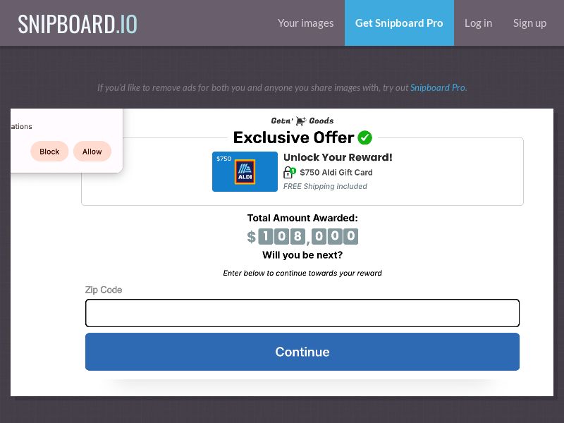 GetNGoods - 750 Aldi Rewards US - SOI
