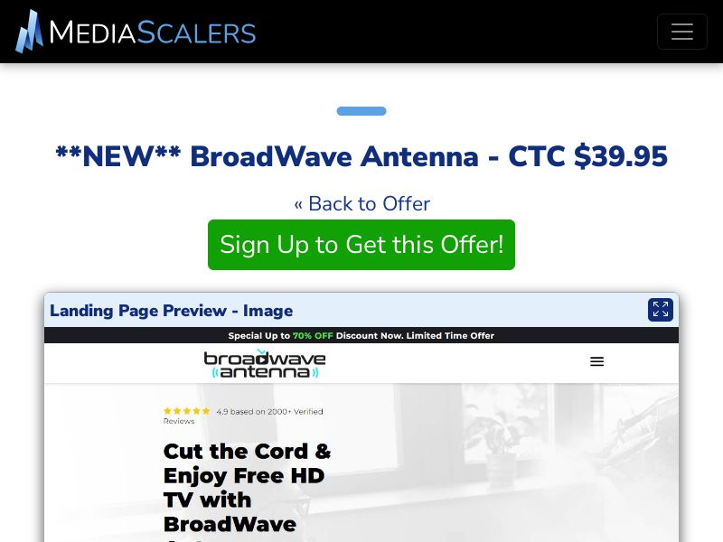 BroadWave Antenna - CTC $39.95 [IE]