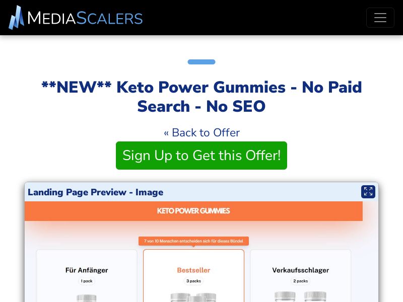 Keto Power Gummies - No Paid Search - No SEO {+DTC} [CH]