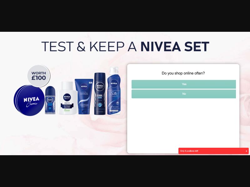 UK - Quiztionnaire - Nivea (Test+Keep) - (CPL)