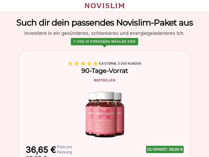 ! NEW OFFER - Novislim - Diet [DE,AT,CH] (Banner,Native,Social,Search,SEO,Brand Bidding) - CPA