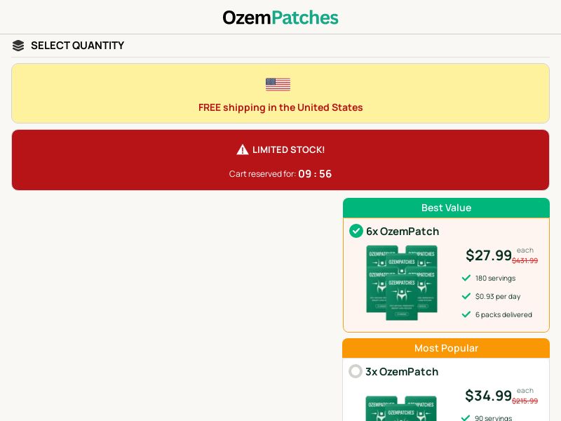 Ozempatches SS - US/UK/FR/DE