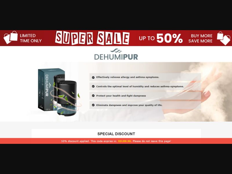 [WEB+MOB] Qinux DeHumiPur – Portable Dehumidifier /International (112 GEOs) CPS *FB/TT/Google/Taboola Pixel* [Approval Required]
