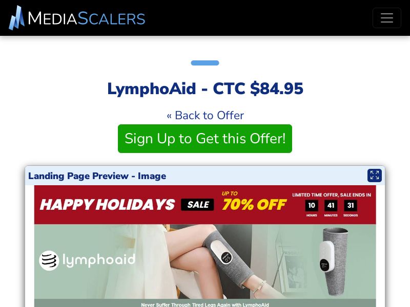 LymphoAid - CTC $84.95 {+DTC, Alt-Landers, Advertorial} (Event Tracking) [US]