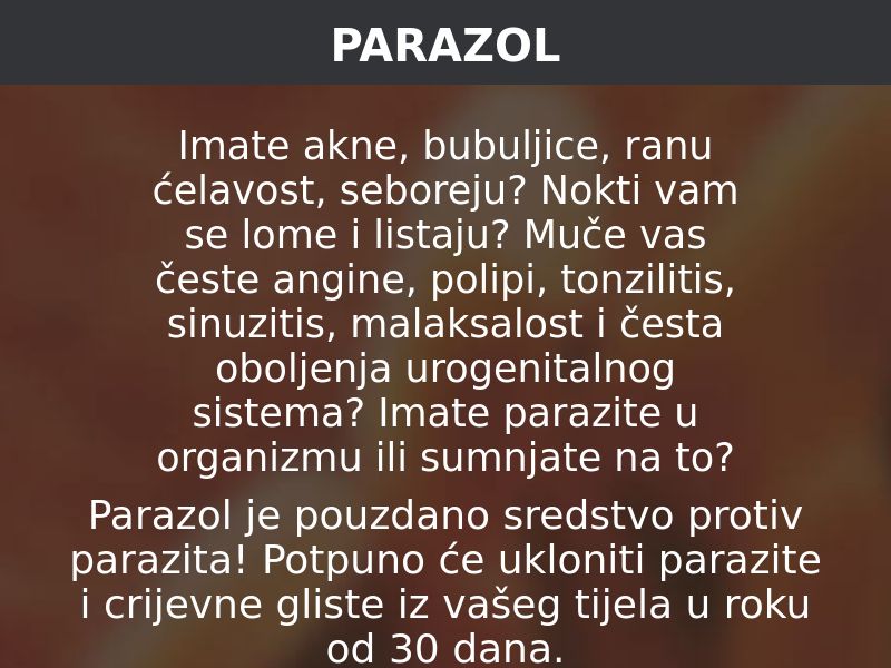 Parazol BA - anti-parasite product