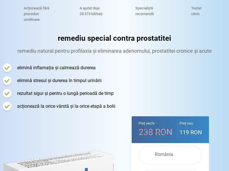 Unourol 119 RON - prostatitis