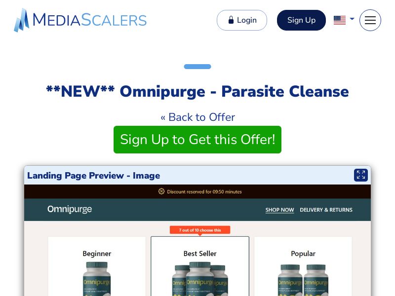 Omnipurge - Parasite Cleanse {+DTC, Advertorial} (Event Tracking) [DE, FR, AT, CH, IT, SE, DK, +7 More]