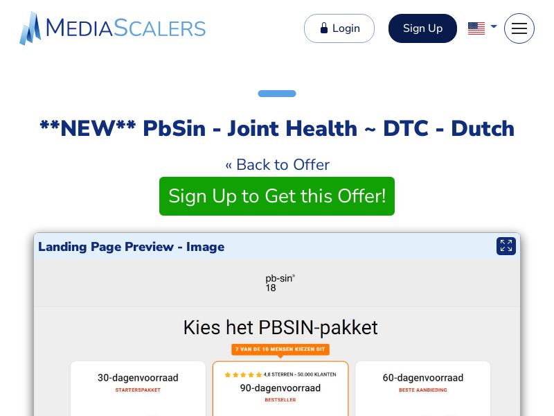 PbSin - Joint Health ~ DTC - Dutch [BE]