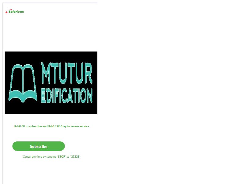Mtutor Safaricom