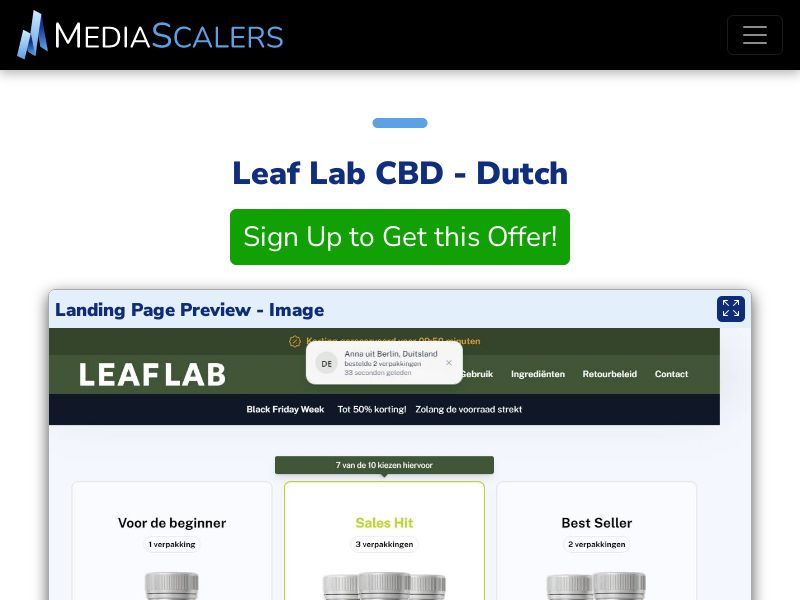 Leaf Lab CBD - Dutch (Event Tracking) [BE]
