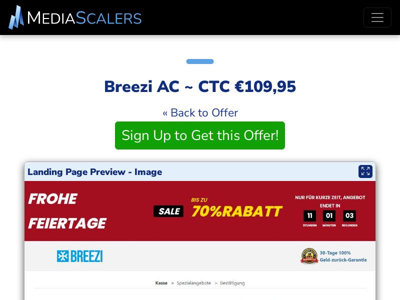 Breezi AC ~ CTC €109,95 {+DTC, Alt-Landers} (Event Tracking) [DE, AT]