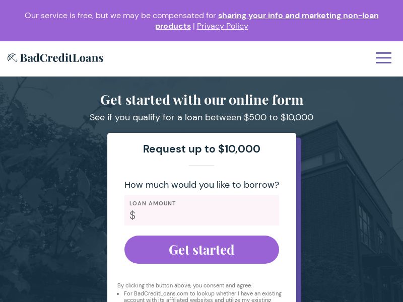 BadCreditLoans.com Loan CPL (Lead Gen) - USA