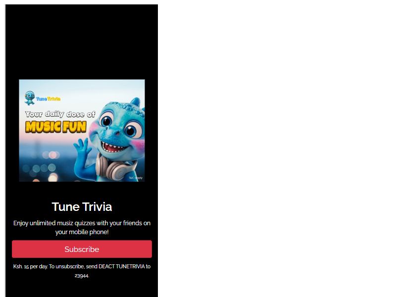 Tune Trivia SAFARICOM