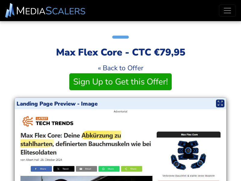 Max Flex Core - CTC €79,95 {+DTC. Alt-Landers} (Event Tracking) [DE, AT]