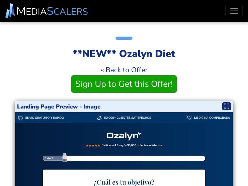 Ozalyn Diet (Event Tracking) [ES]