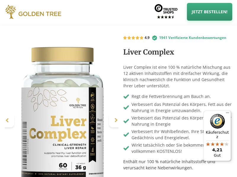 Liver Complex [DE,AT] (Social,Banner,Native,Push,SEO,Search,Brand Bidding) - CPA
