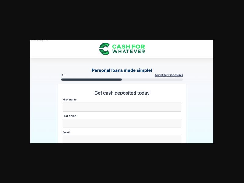CashForWhatever.com - Loans up to $5k - RevShare (US)