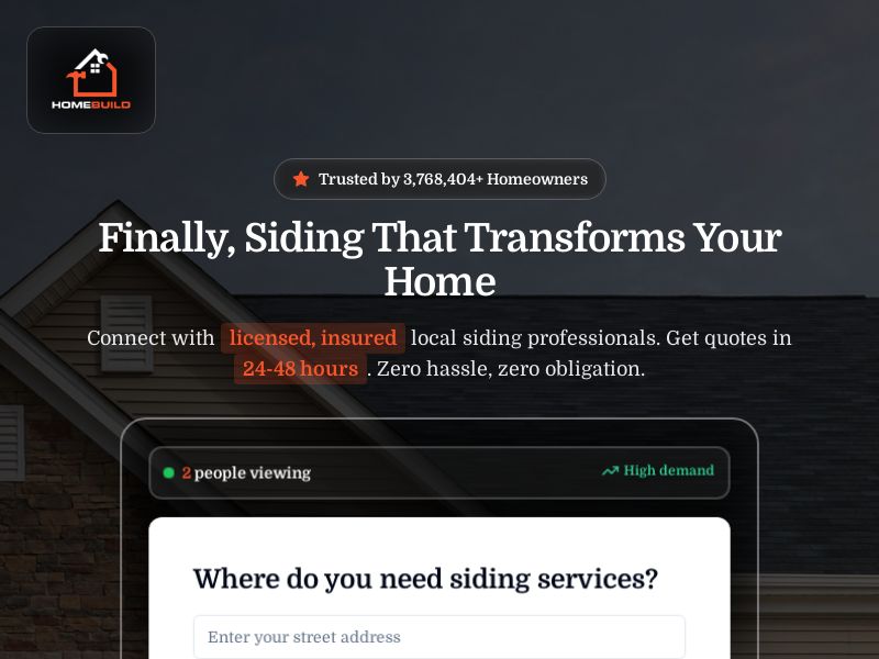 HomeBuild.com Siding - US - (Proof Needed)