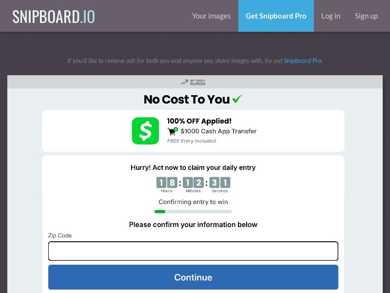 MyDailySurge - 1k CashApp US - SOI *PREFILL*