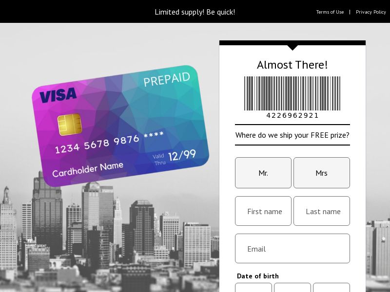 US - YOUSWEEPS - Win a $1000 Visa Prepaid Card - SOI