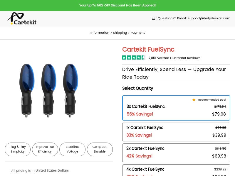 Cartekit FuelSync Optimizer SS - US/INTL