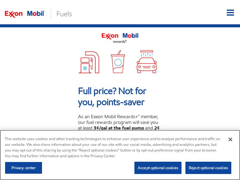 Exxon Mobil Rewards | Mobile App Install - CPI | US