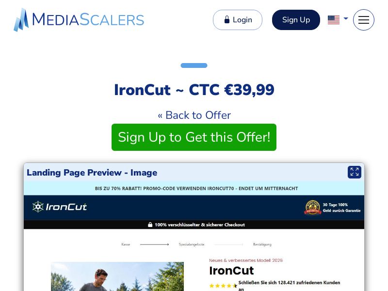 IronCut ~ CTC €39,99 (Event Tracking) [DE, AT]