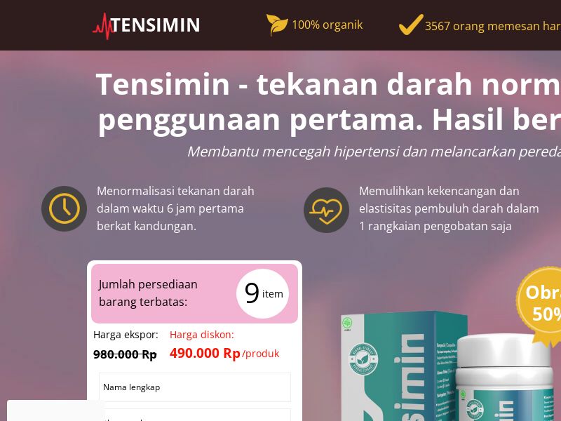 Tensimin (ID) - PRESSURE STABILIZING PRODUCT HOLD