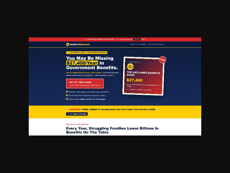 BenefitsHunter - Government Benefits Guide - CPL (US)