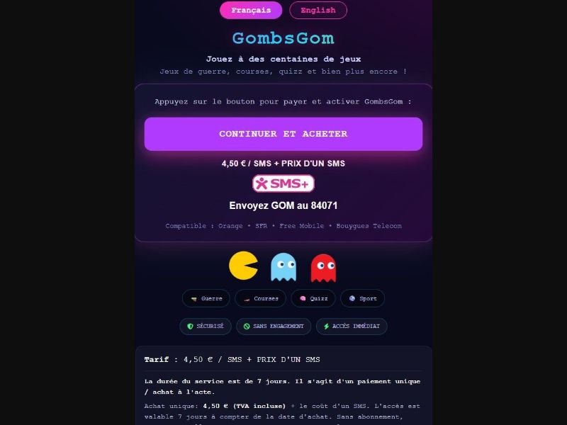 37675 - FR - [MOB] - GombsGom ONE OFF - SMS