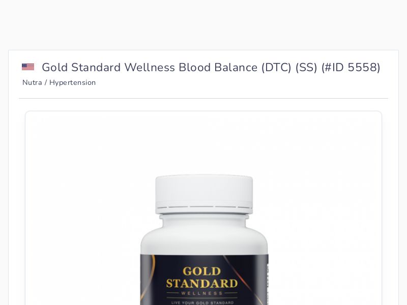 Gold Standard Wellness Blood Balance (DTC) (SS)