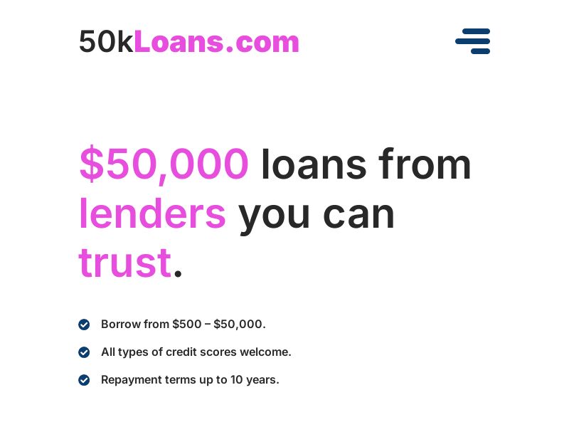 50kLoans.com- Personal Loans up to 50K$ - CPA - US