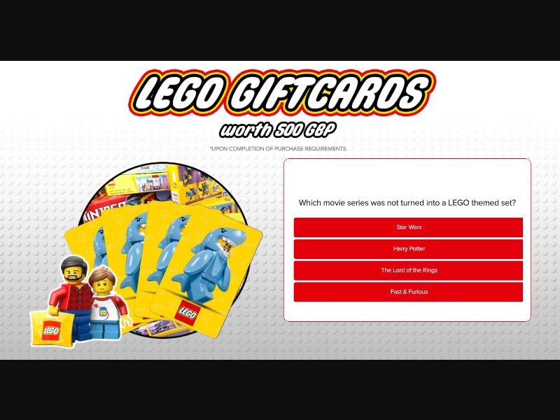 UK - RewardFlux - Lego £500 - (CPL)