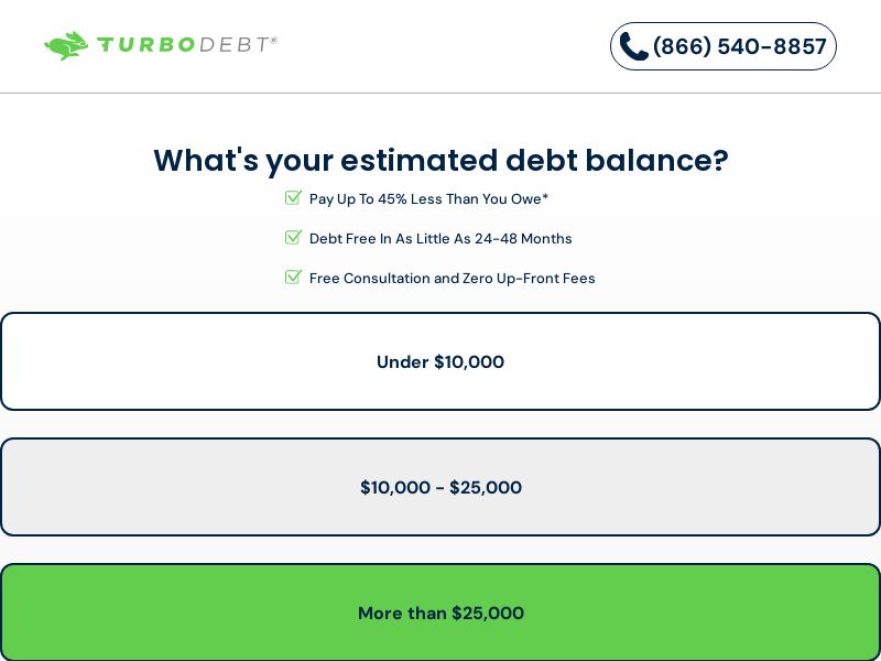 Turbodebt.com Debt CPL (Lead Gen) - USA**