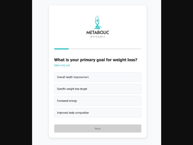 [WEB+MOB] METABOLIC OUTCOMES - GLP-1 TELEHEALTH - US - CPS - QUIZZ