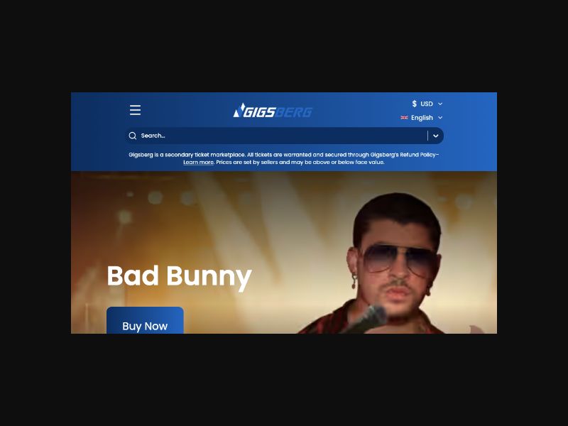 Gigsberg - Events and Sports Tickets - RevShare (US,DE,UK,ES)