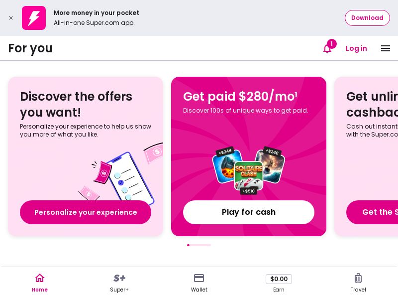 [INCENT OK] Super.com - Cashback & Everyday Savings - 7 Day Trial for $1.97 - US