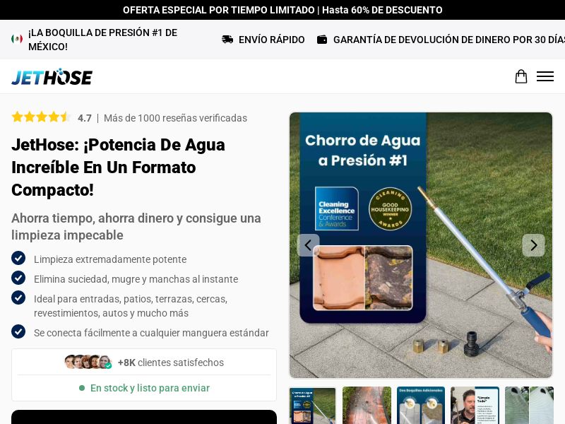 JetHose Pressure Nozzle [LATAM] (Social,Banner,Native,Push,SEO,Search,Brand Bidding) - CPA
