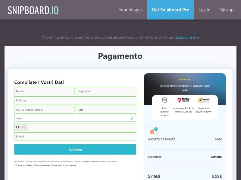 PresentInside - Dynamic (BP) New Design (v1) €9.99 Fb Pixel + TikTok IT - CC Submit *CUSTOMIZABLE* *PREFILL*